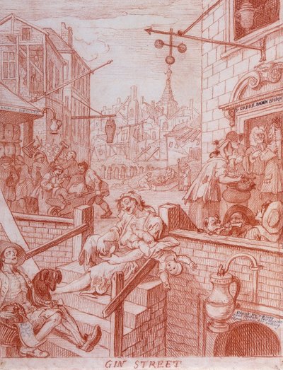 Gin-Straße von William Hogarth